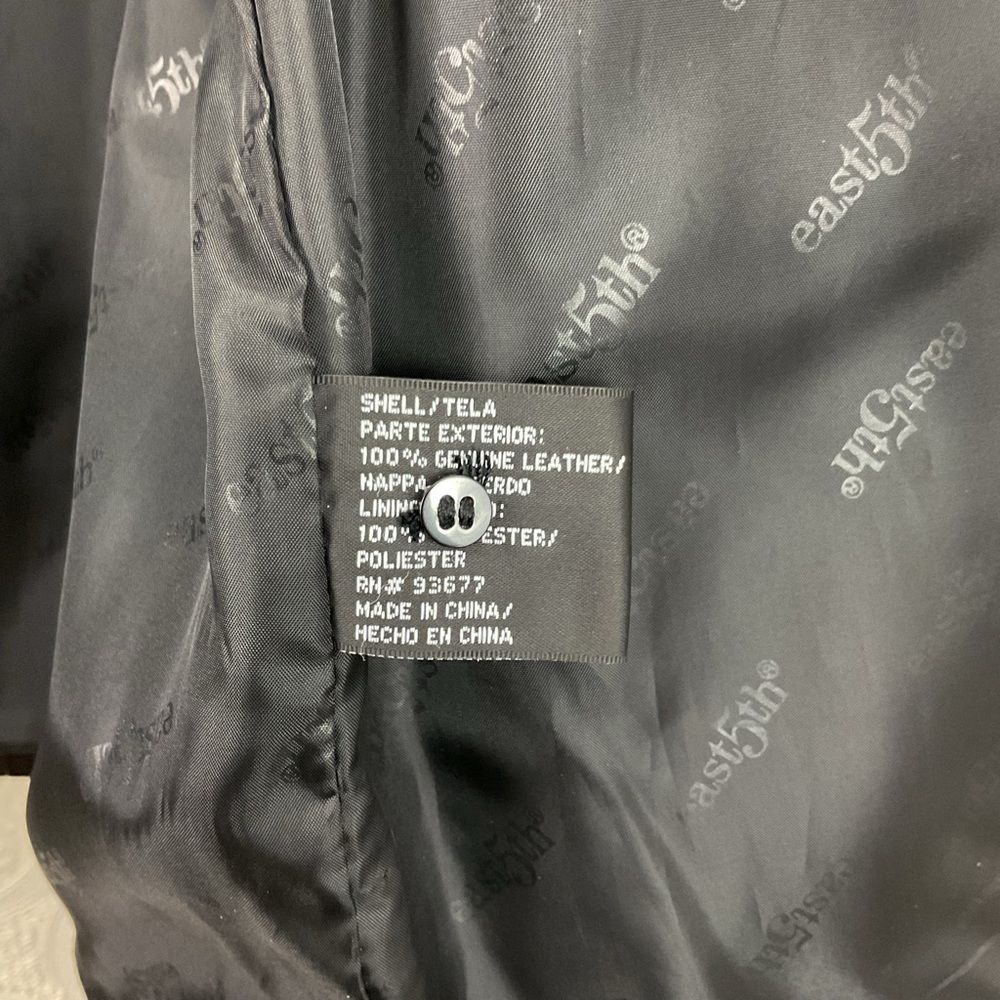 Vintage East 5th heavy duty black leather coat women’s 1X jacket - Picture 9 of 12